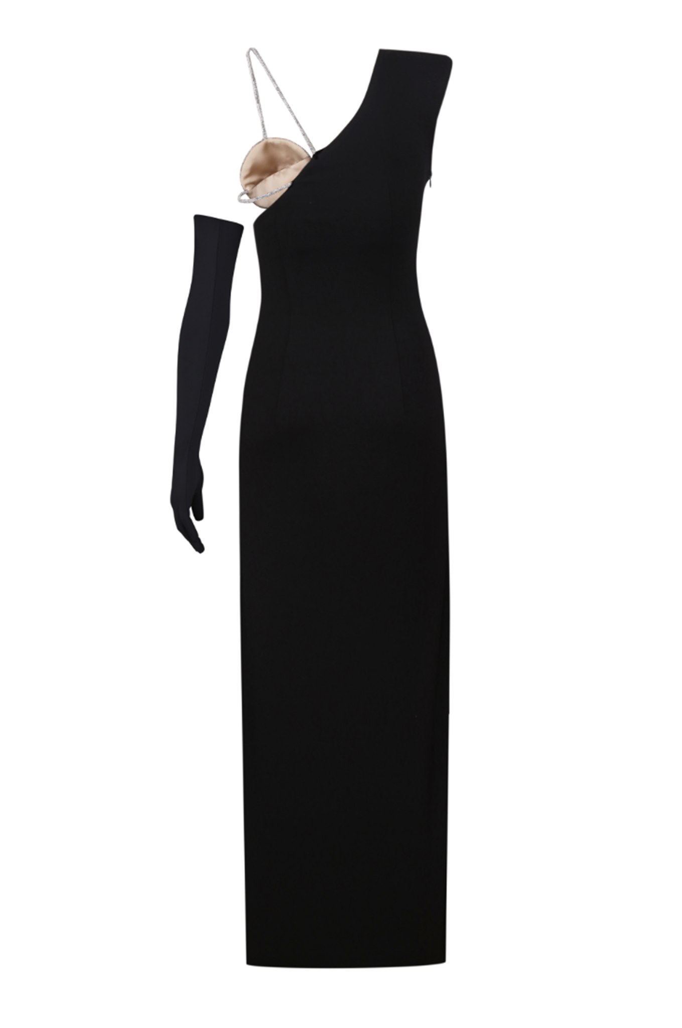 SPIRAL DRESS MAXI - Black