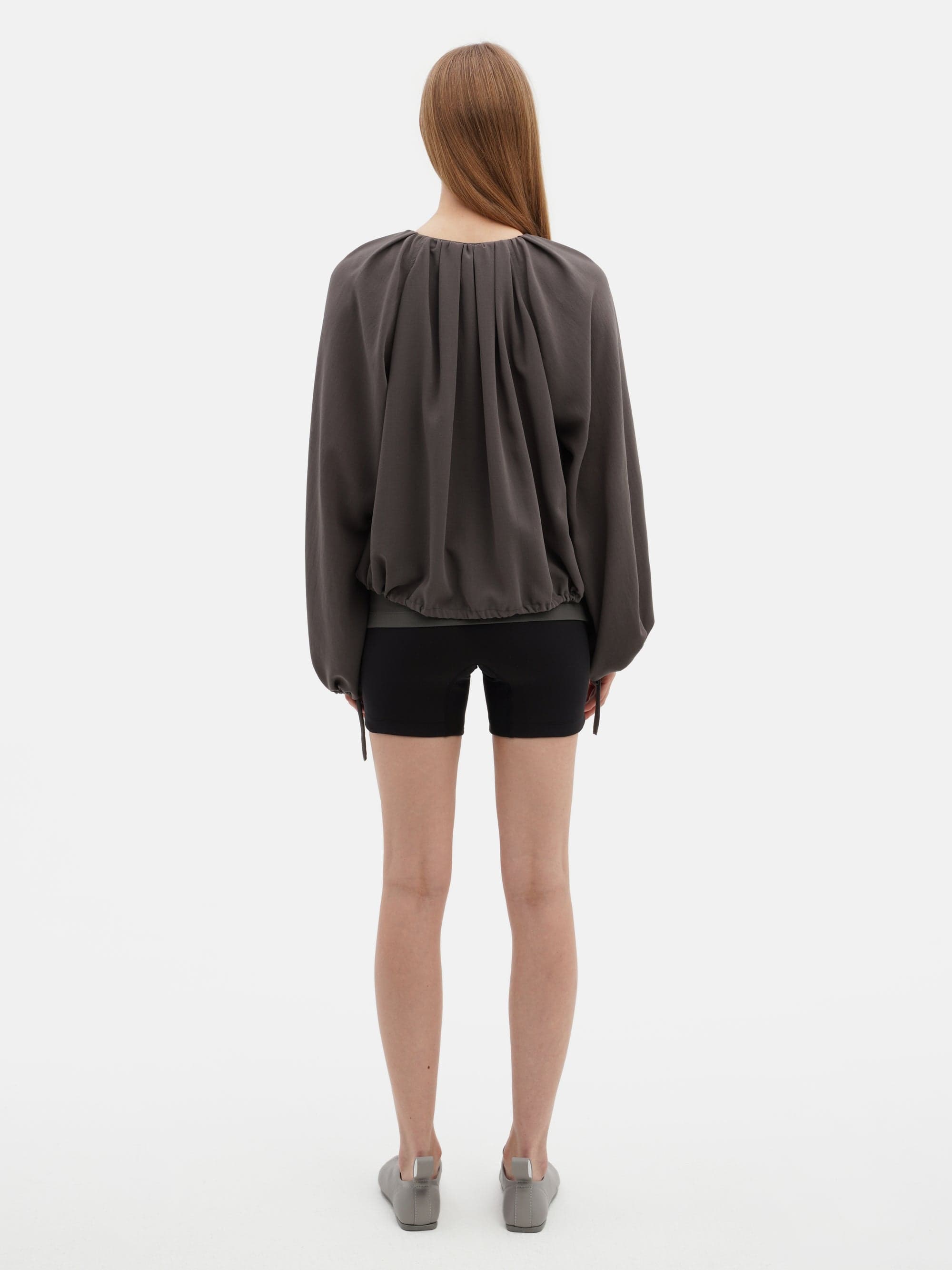 Double Layer Balloon Jacket Grey