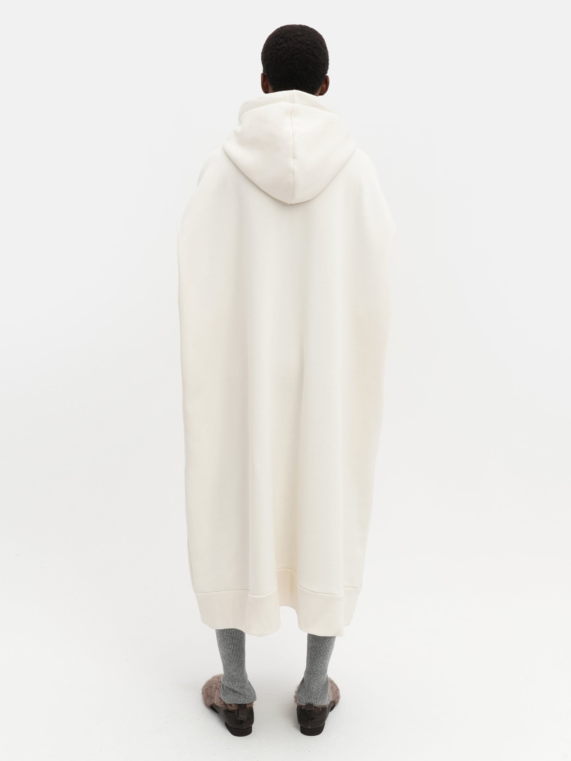 Sleeveless Hooded Dress White