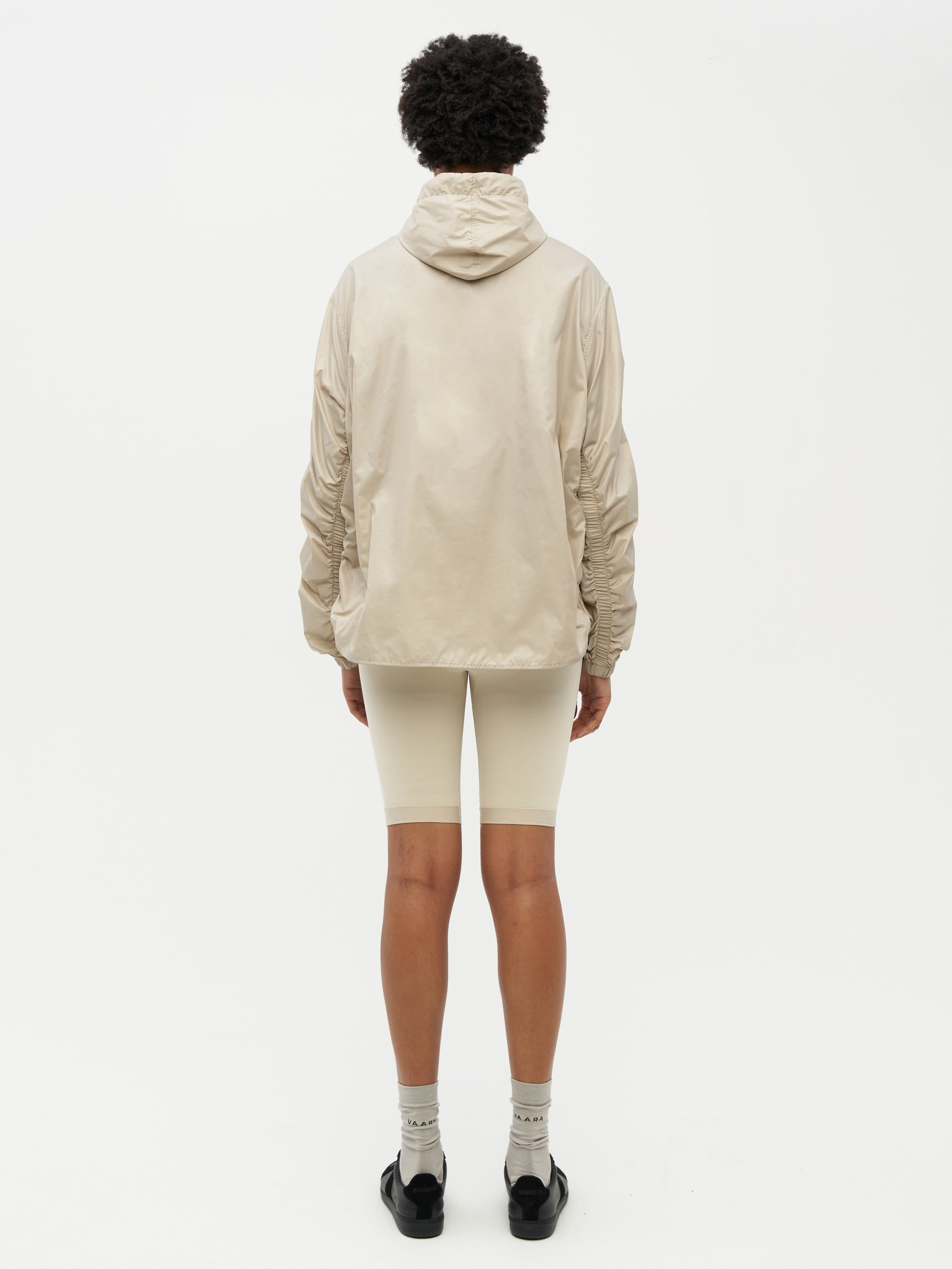 Ruched Short Anorak Neutral
