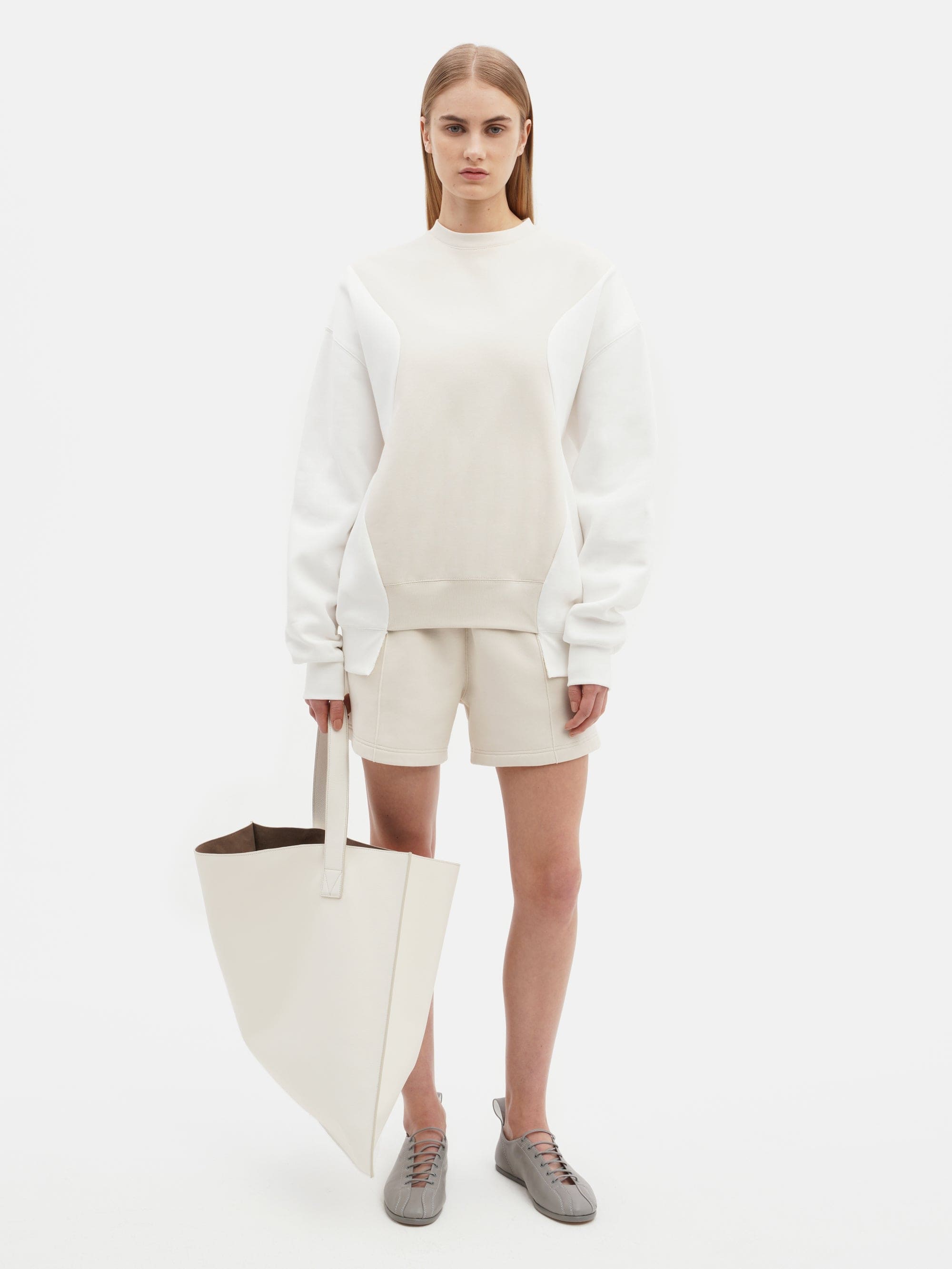 Patchwork Sweatshirt Neutral