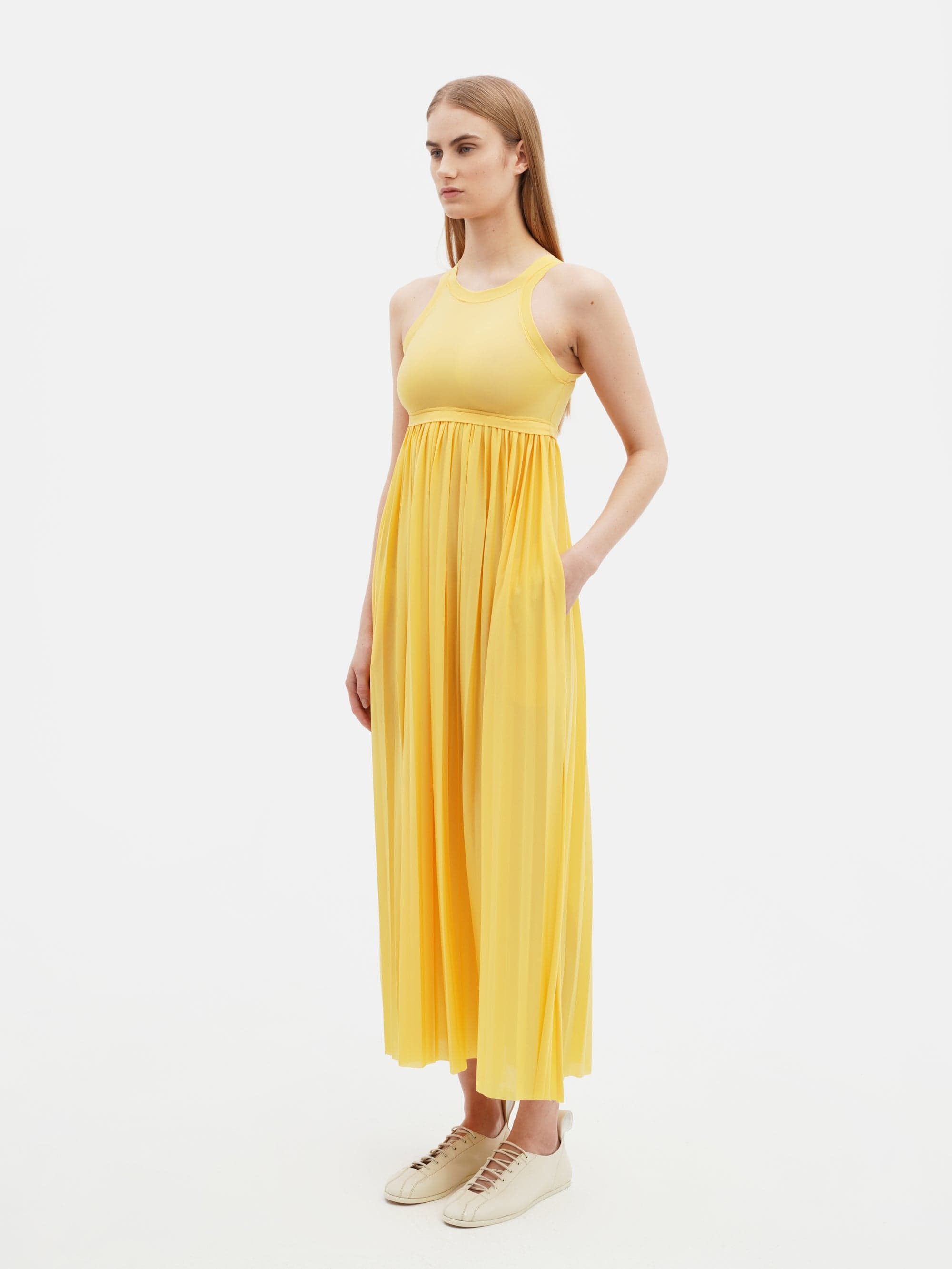 Pleated Tank Dress