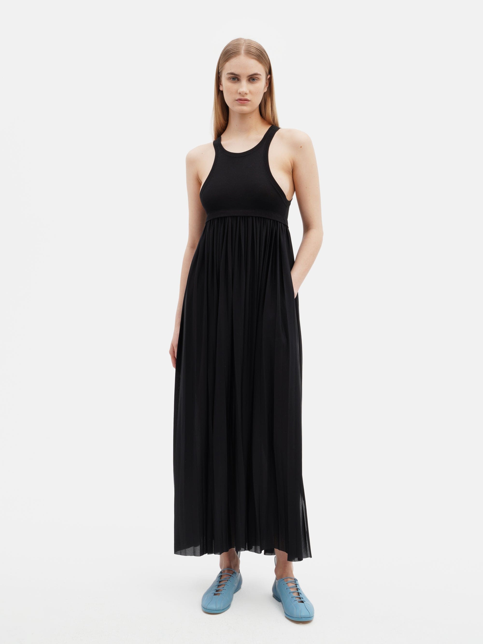 Pleated Tank Dress