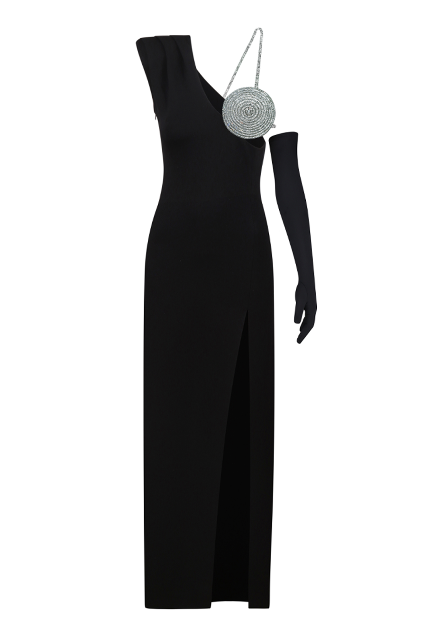 SPIRAL DRESS MAXI - Black