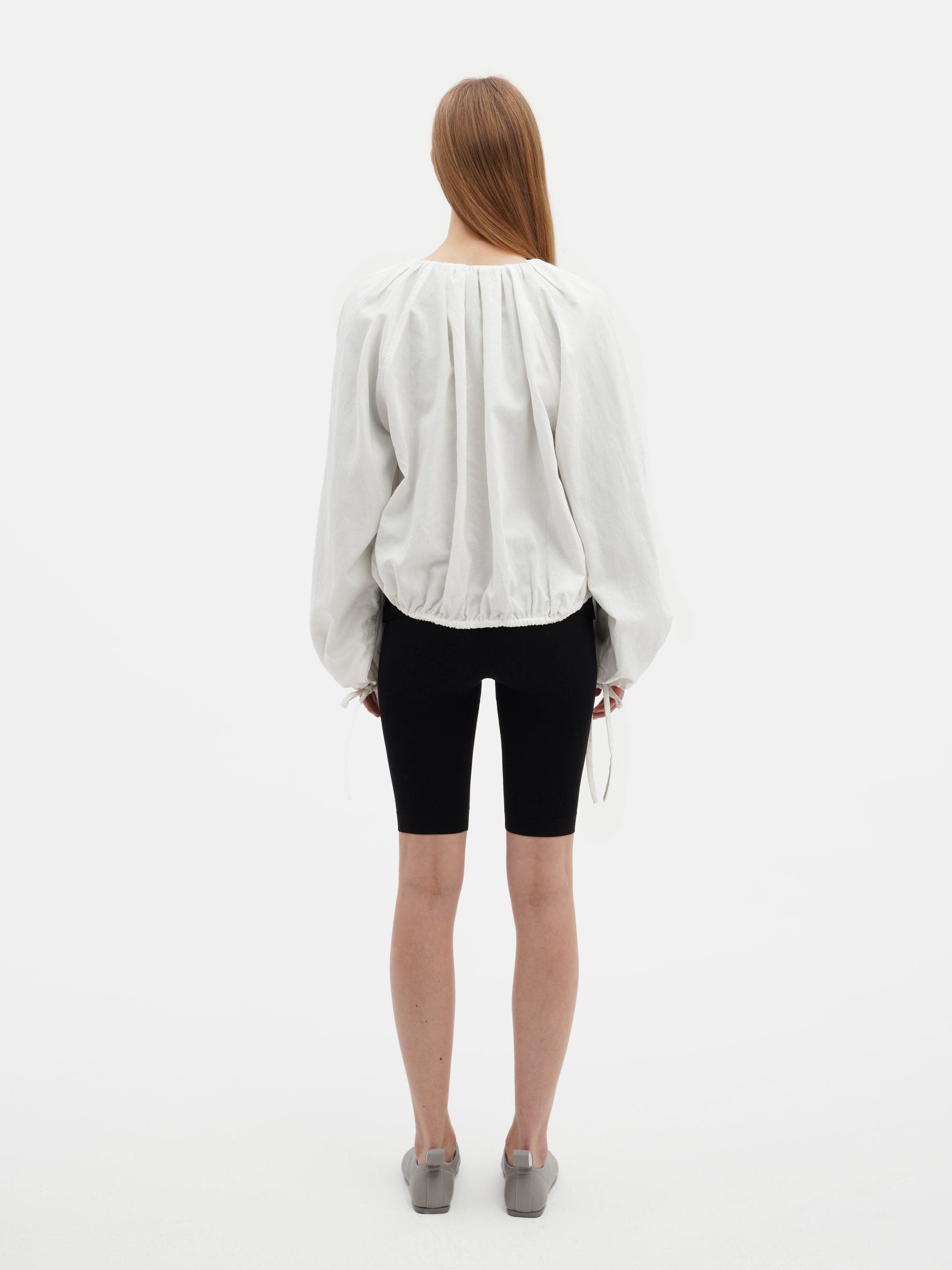 Double Layer Balloon Jacket White