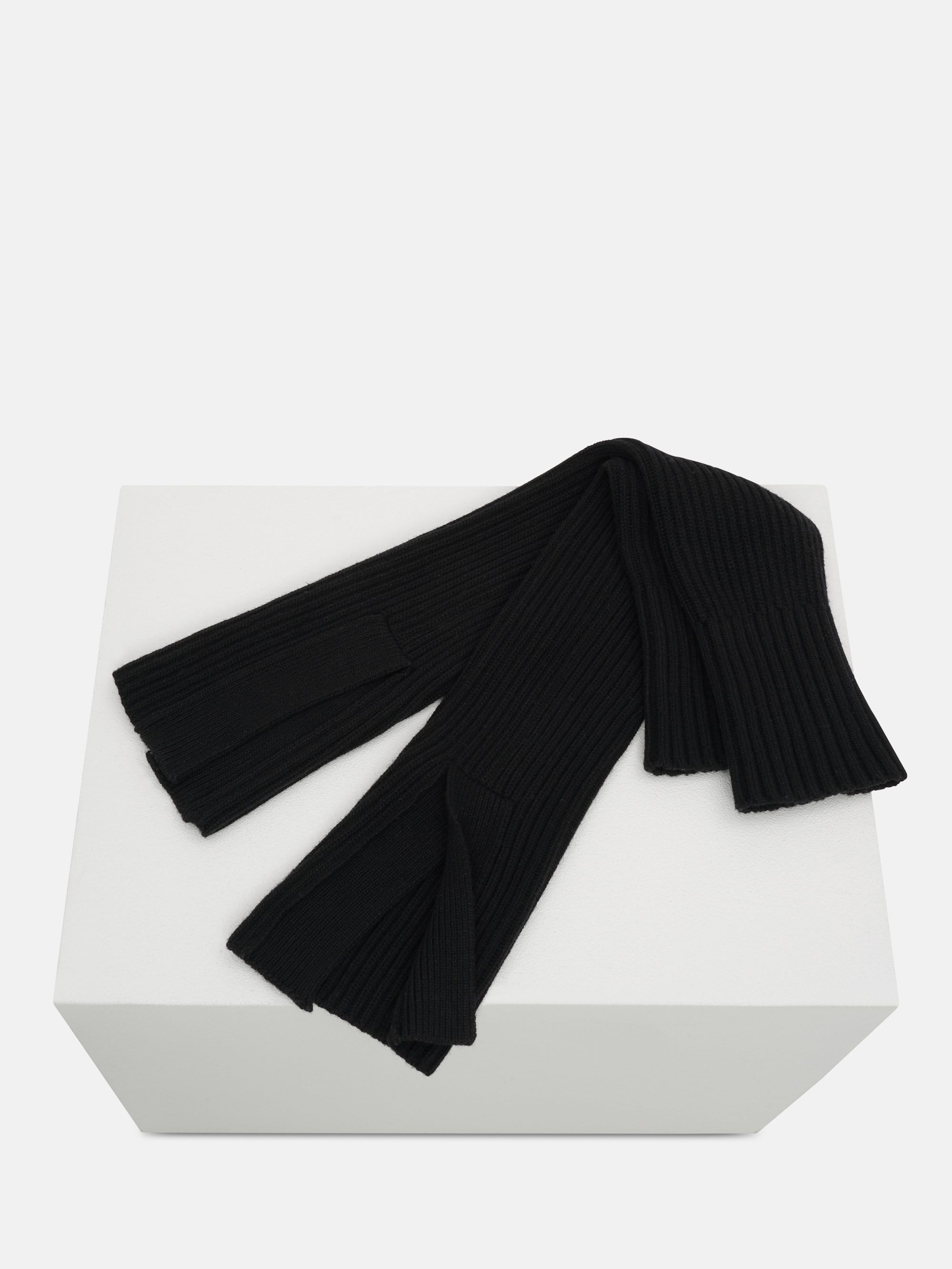 Heavy Rib Knit Leg Warmer Black