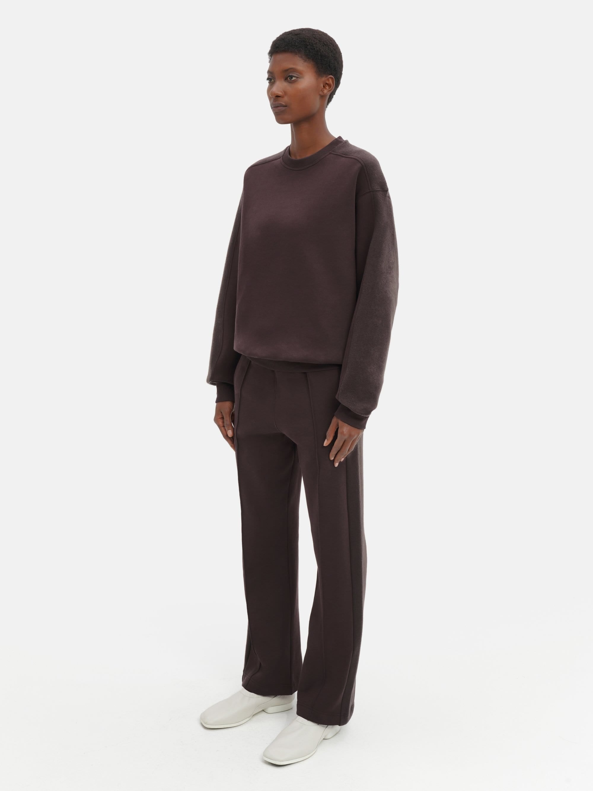 Side Panel Sweatpant Dark Brown