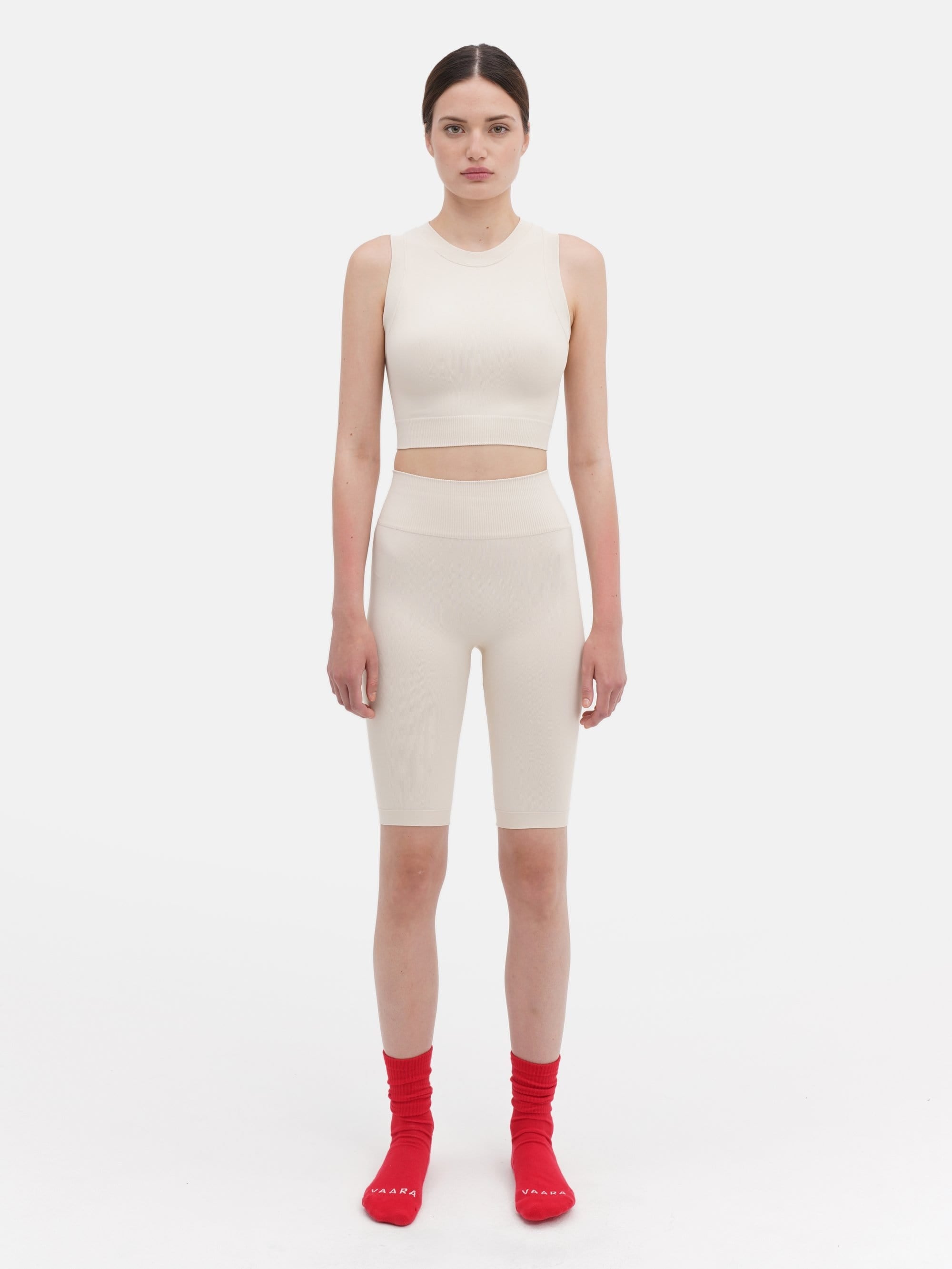 Technical Knit Crop Top Neutral