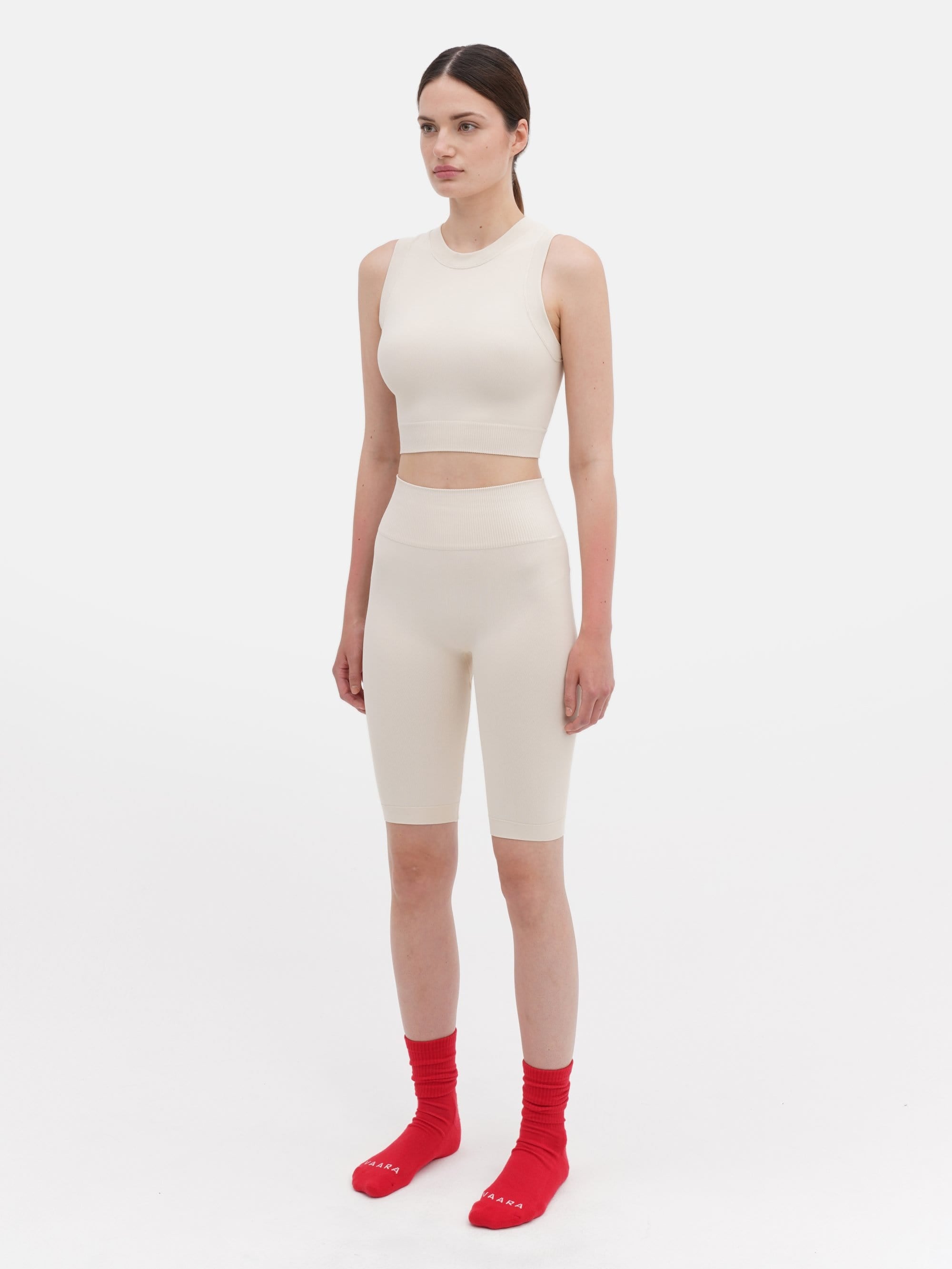 Technical Knit Crop Top Neutral