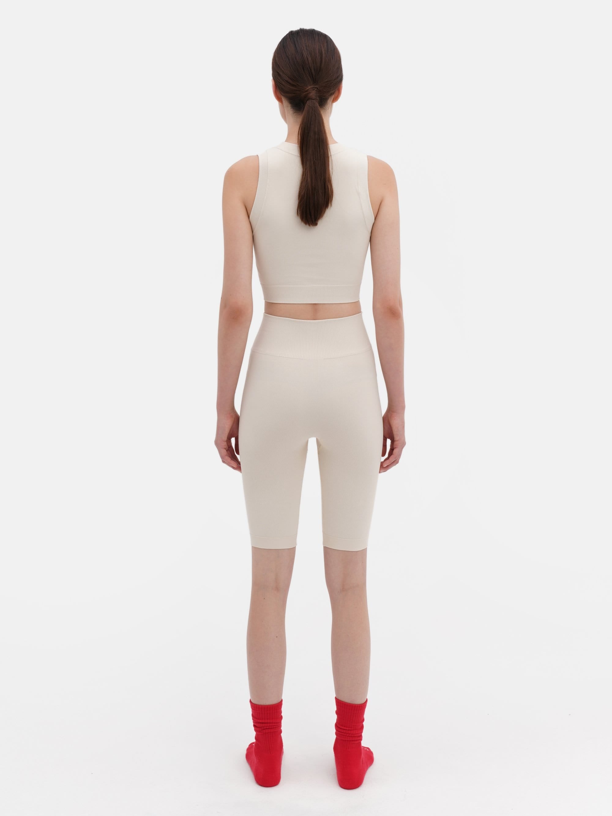 Technical Knit Crop Top Neutral