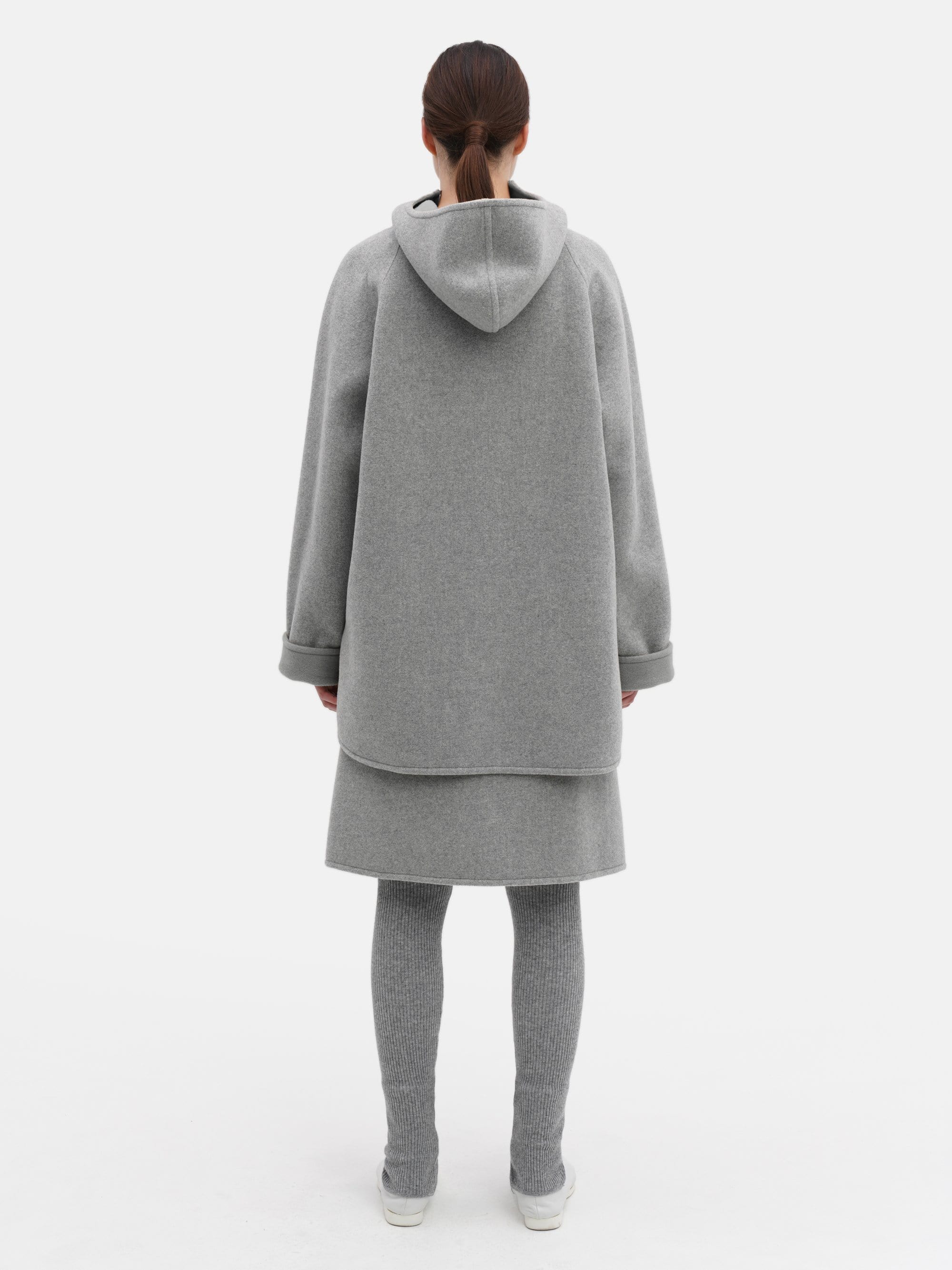 Double Face Wool Anorak Grey