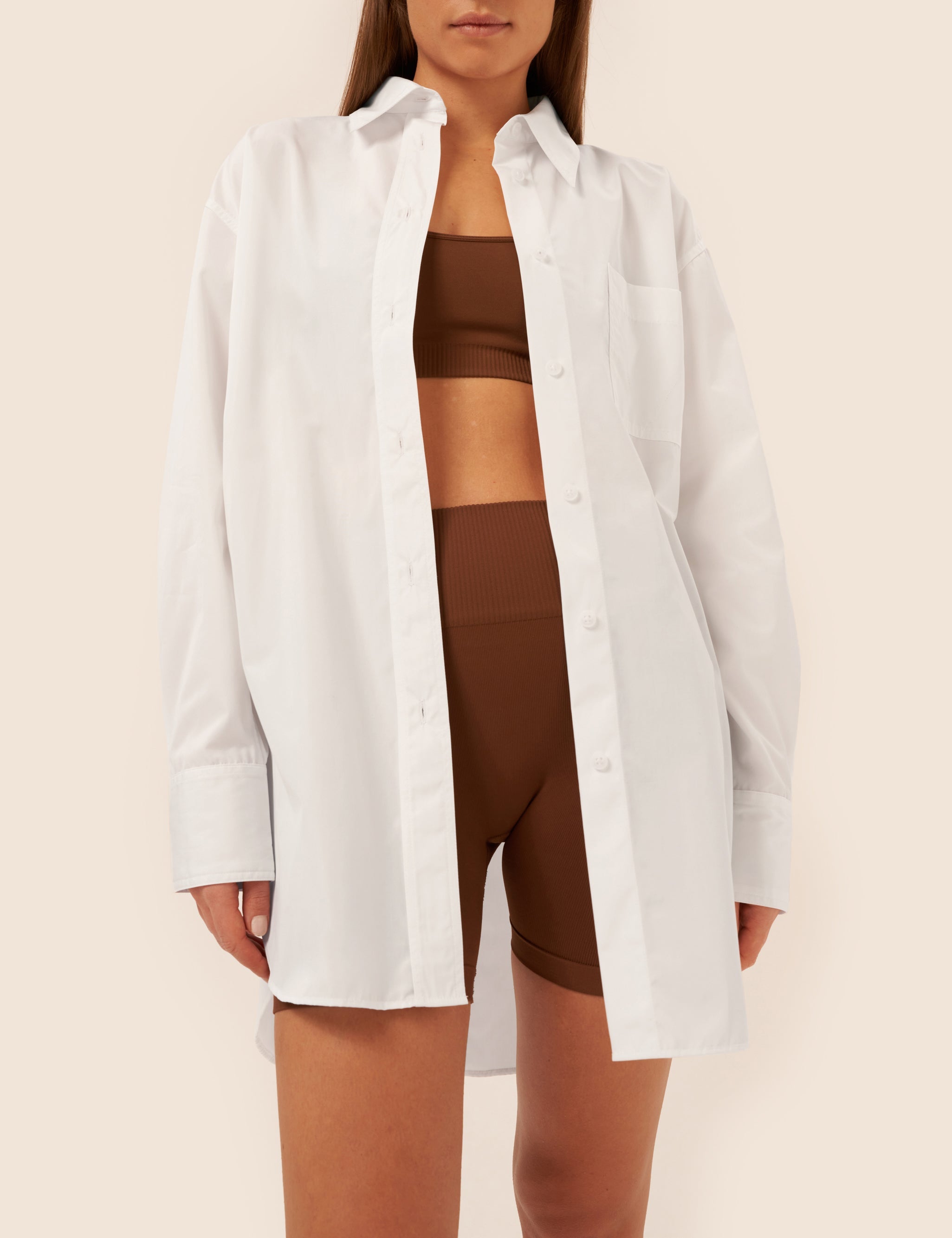 Oversized Open Back Shirt