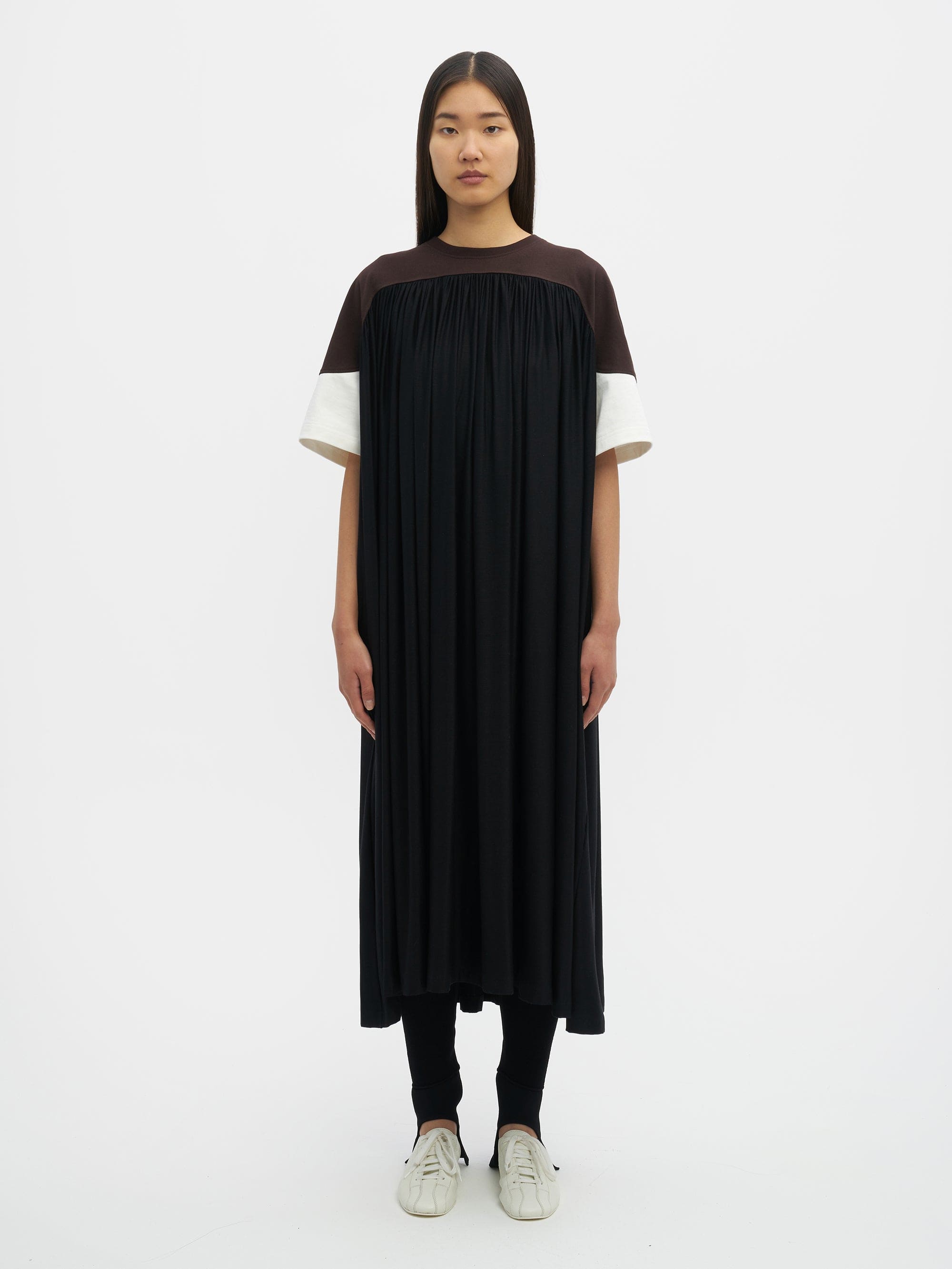 Gathered T-shirt Dress