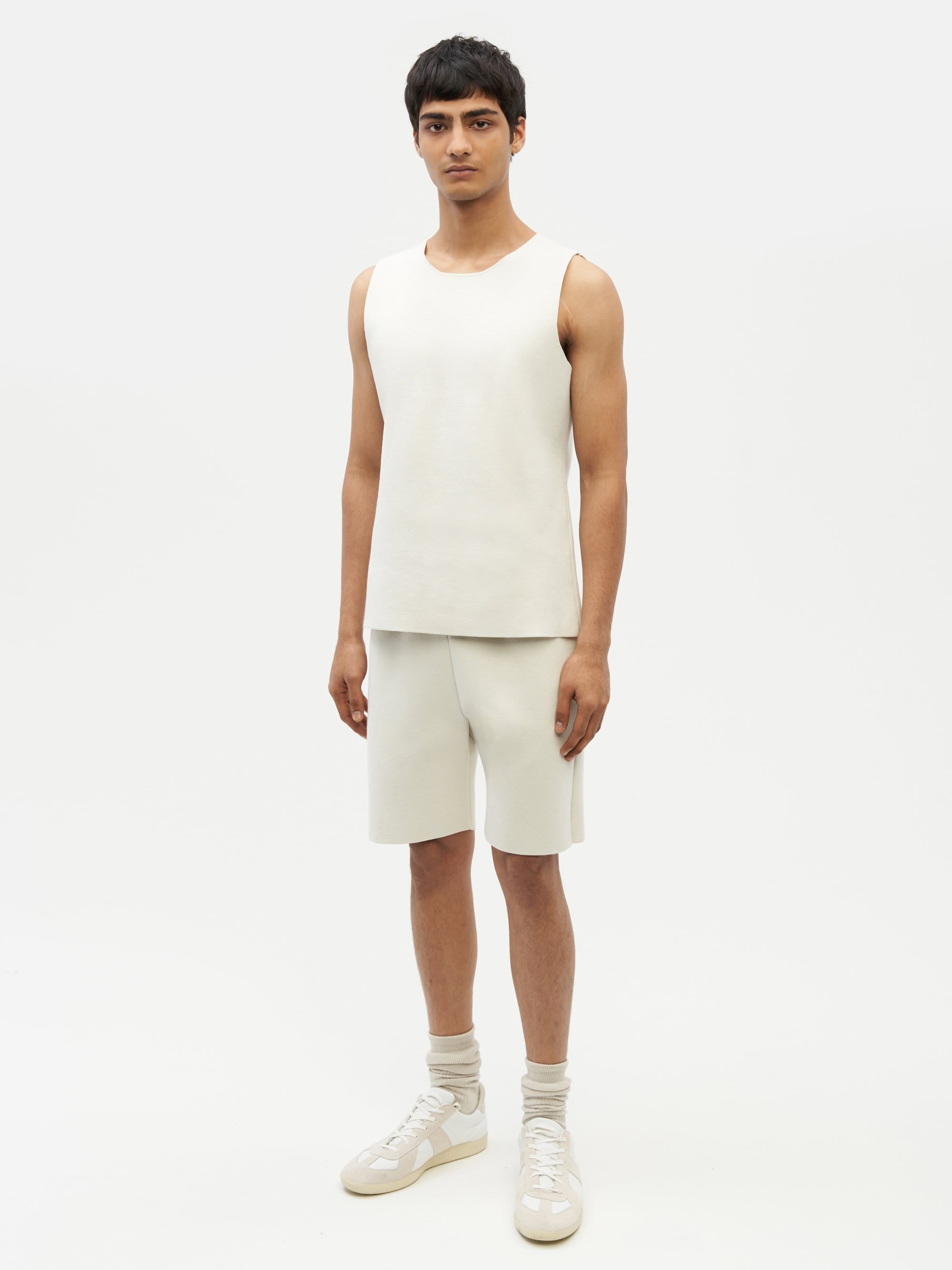 Essential Knit Shorts White