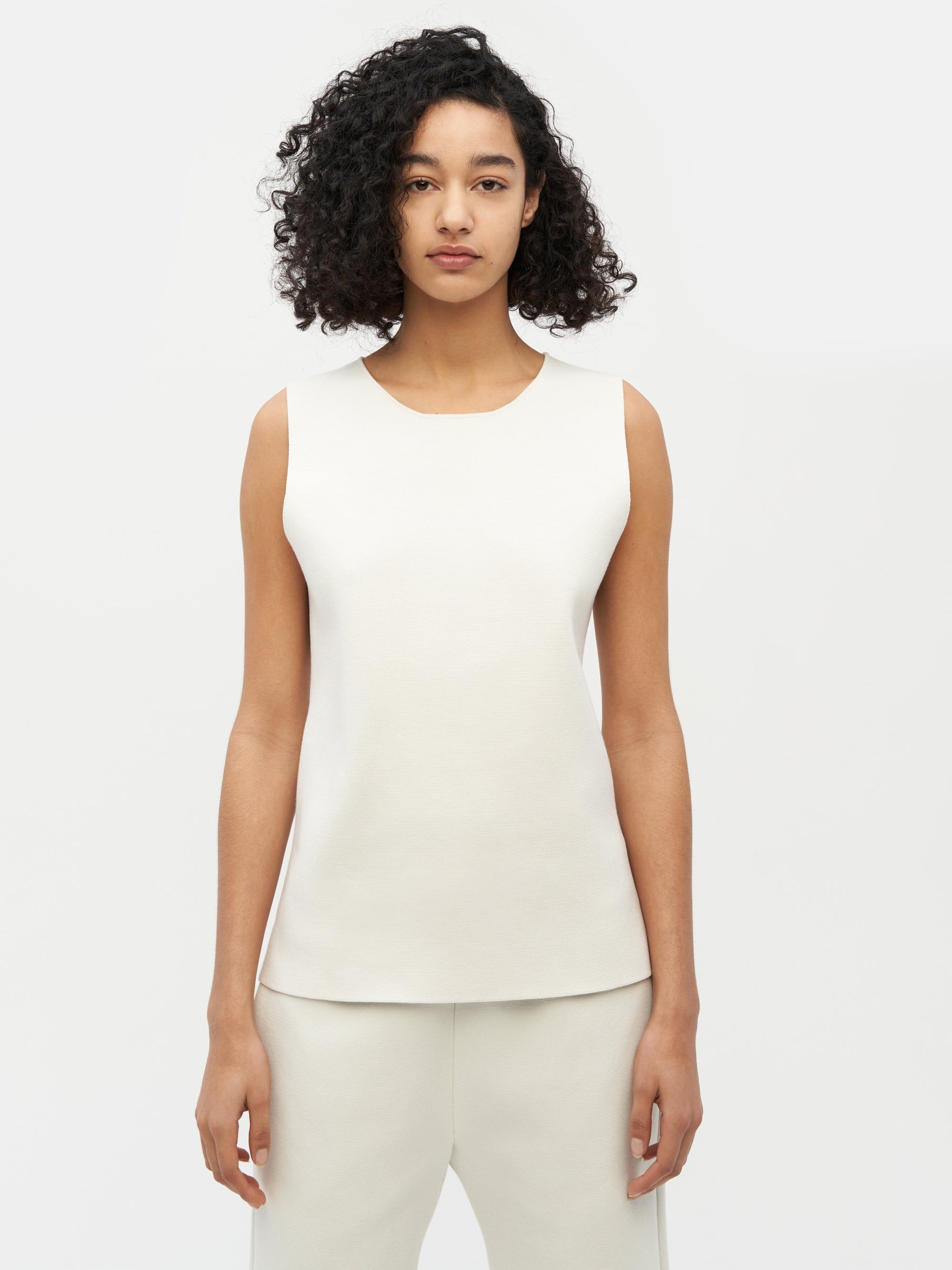 Essential Knit Tank White