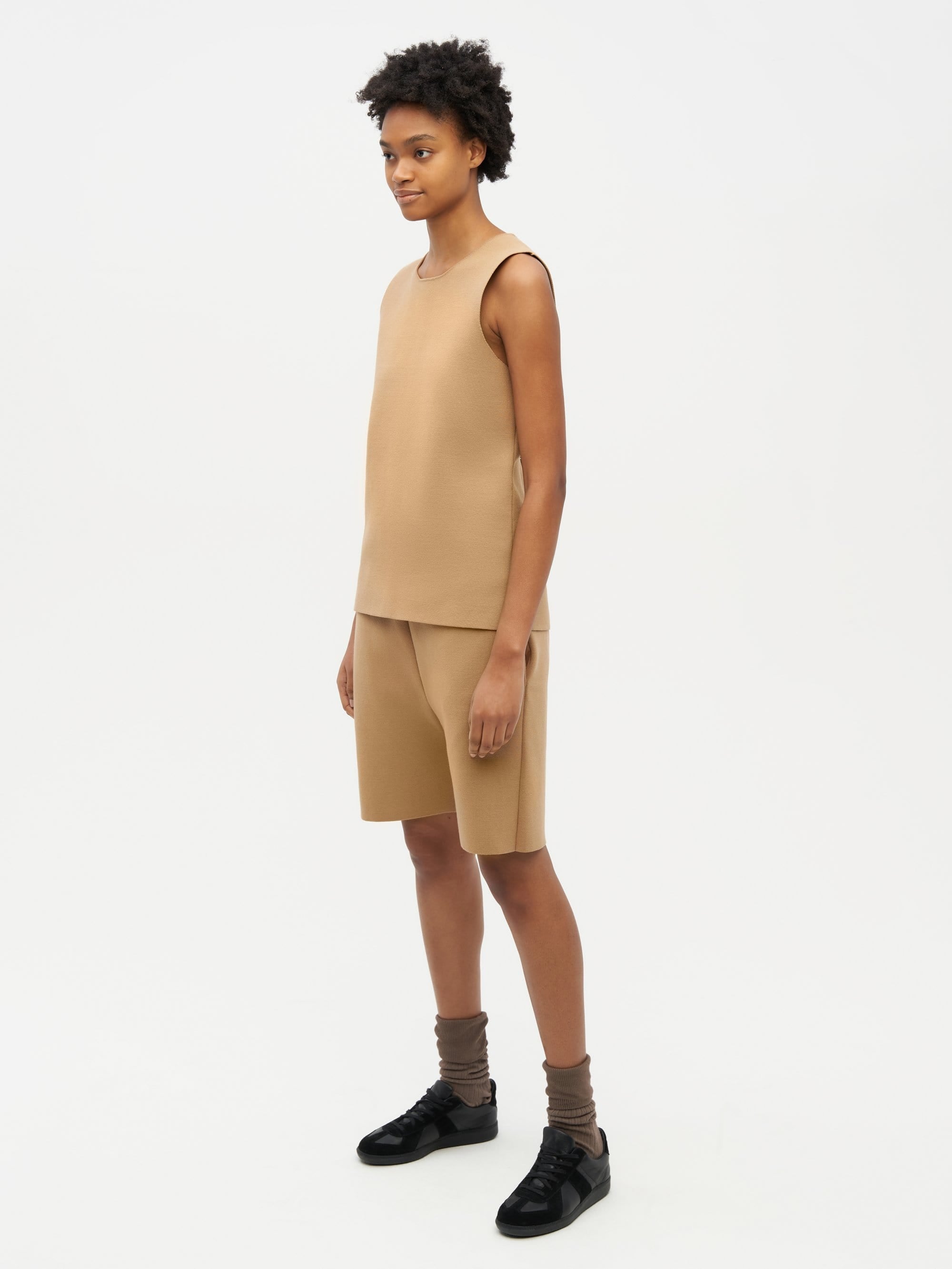 Essential Knit Shorts Brown