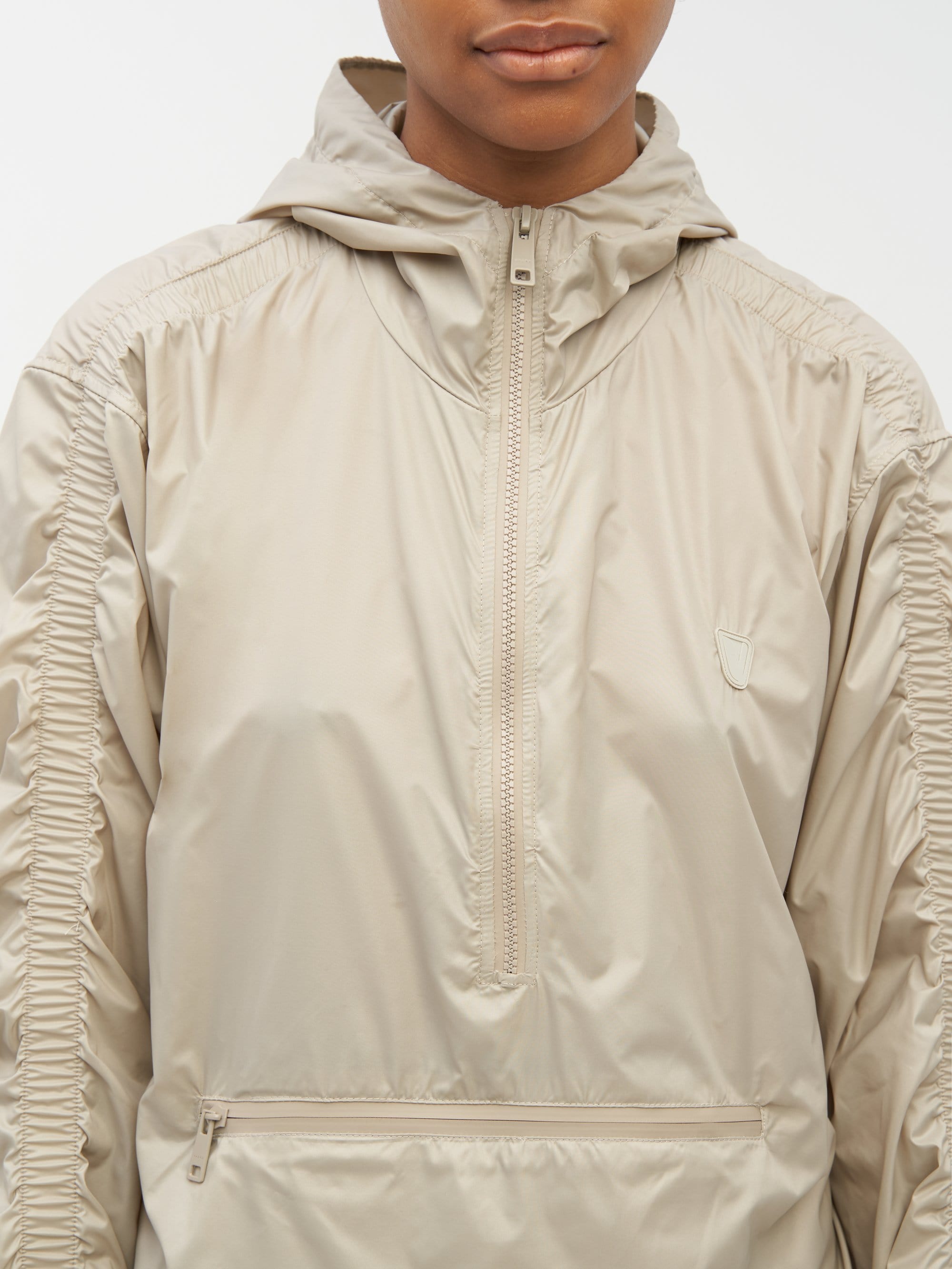 Ruched Short Anorak Neutral