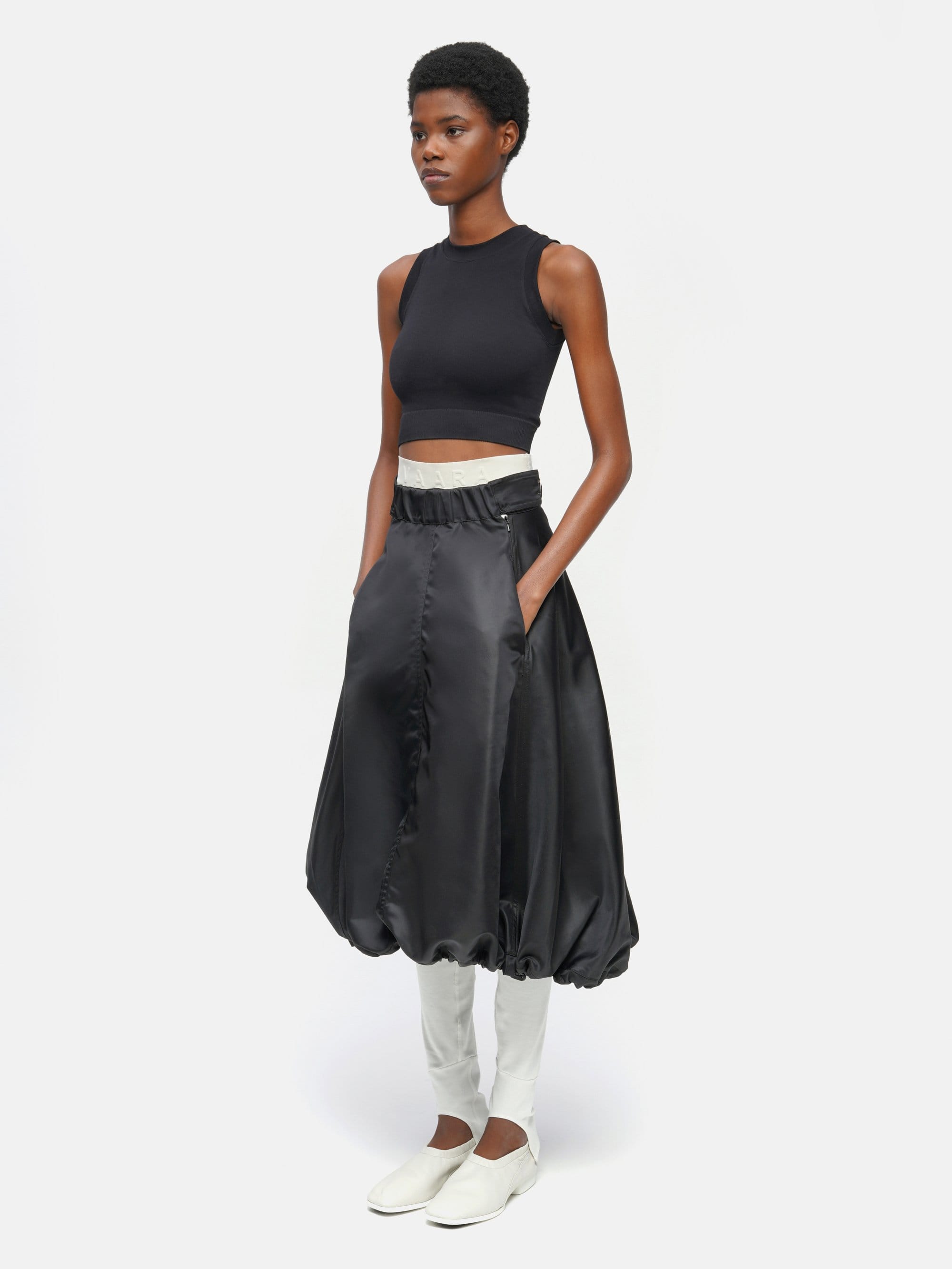 Packable Bubble Skirt Black