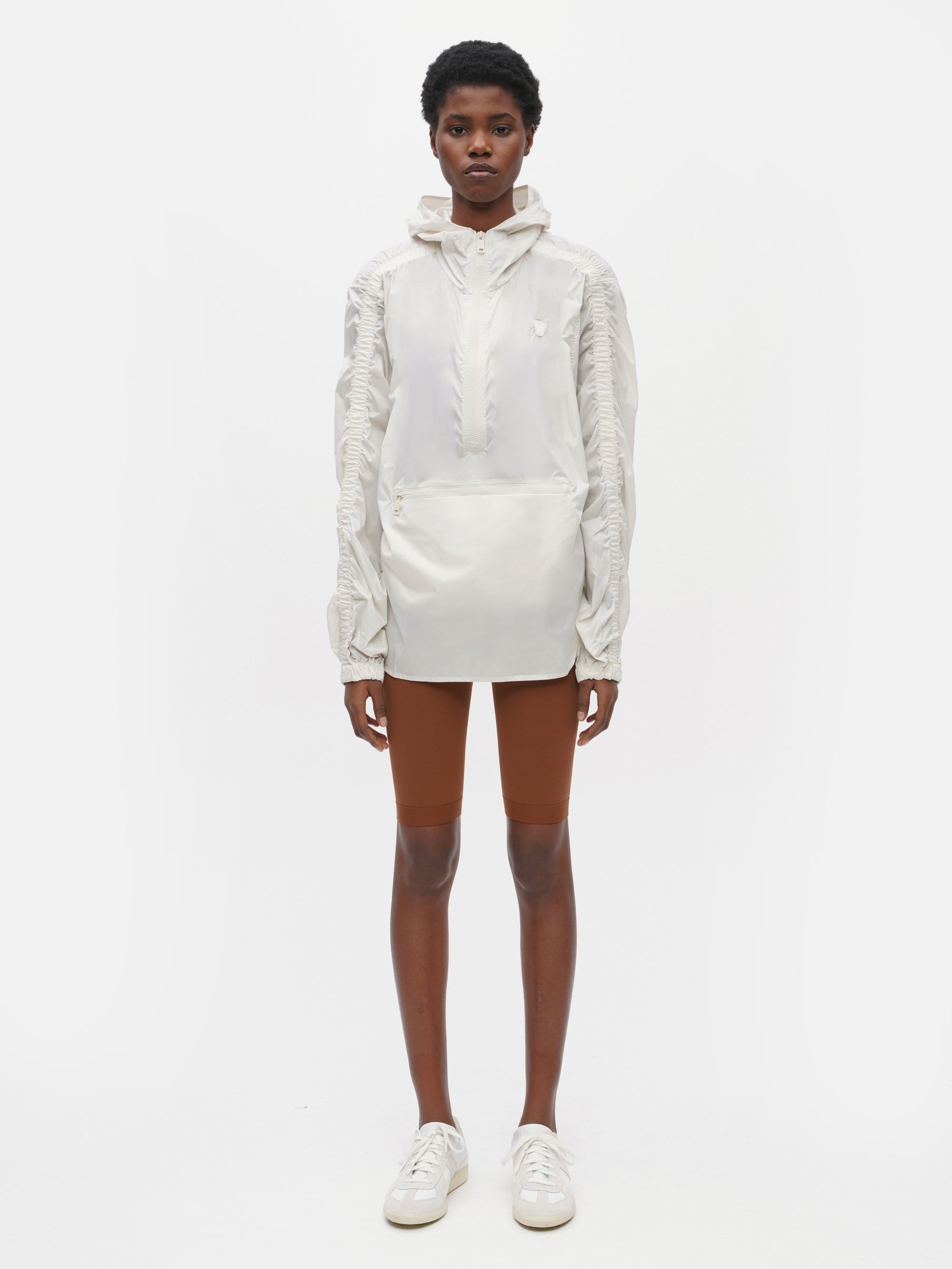 Ruched Anorak Ivory
