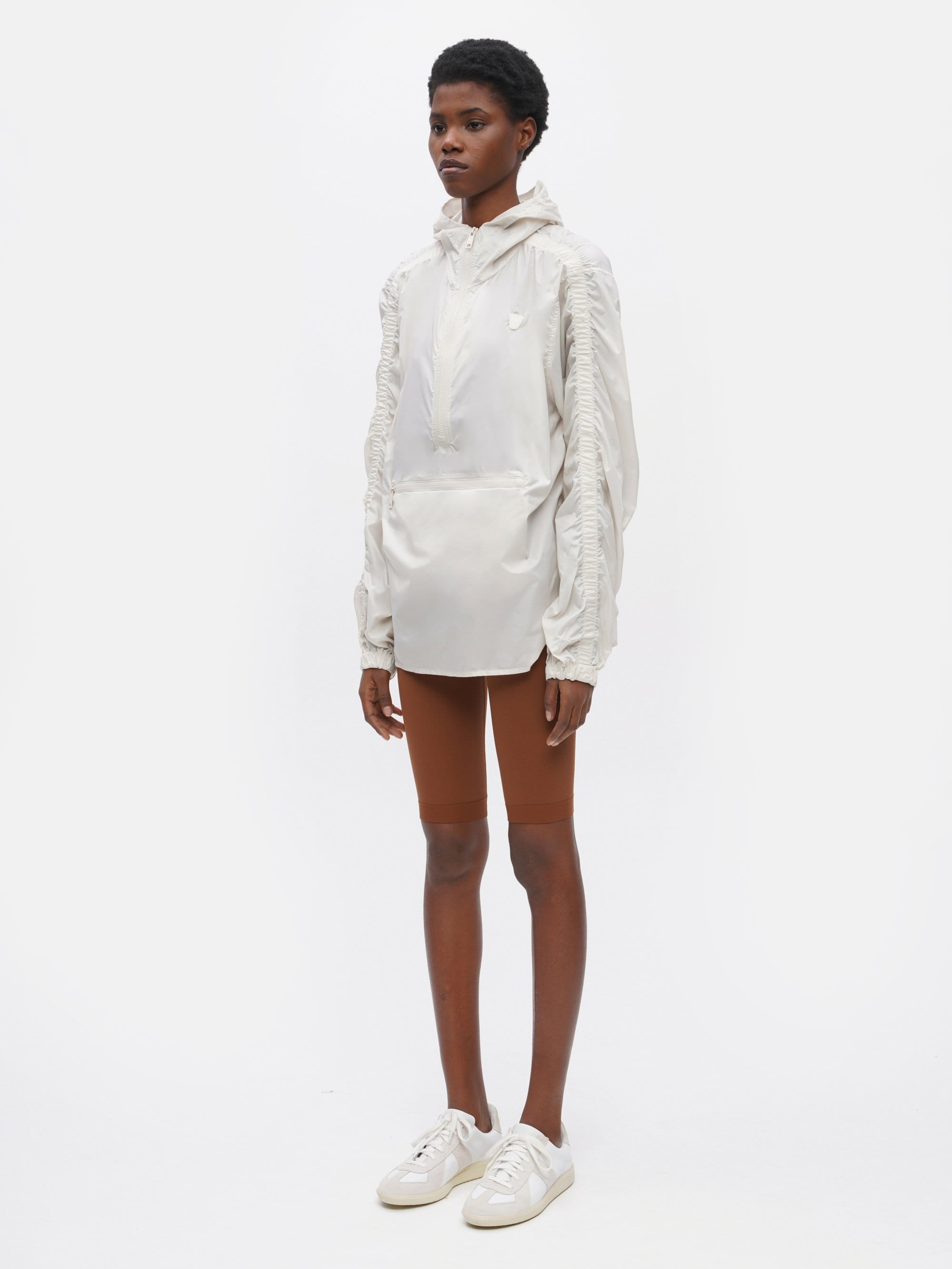 Ruched Anorak Ivory