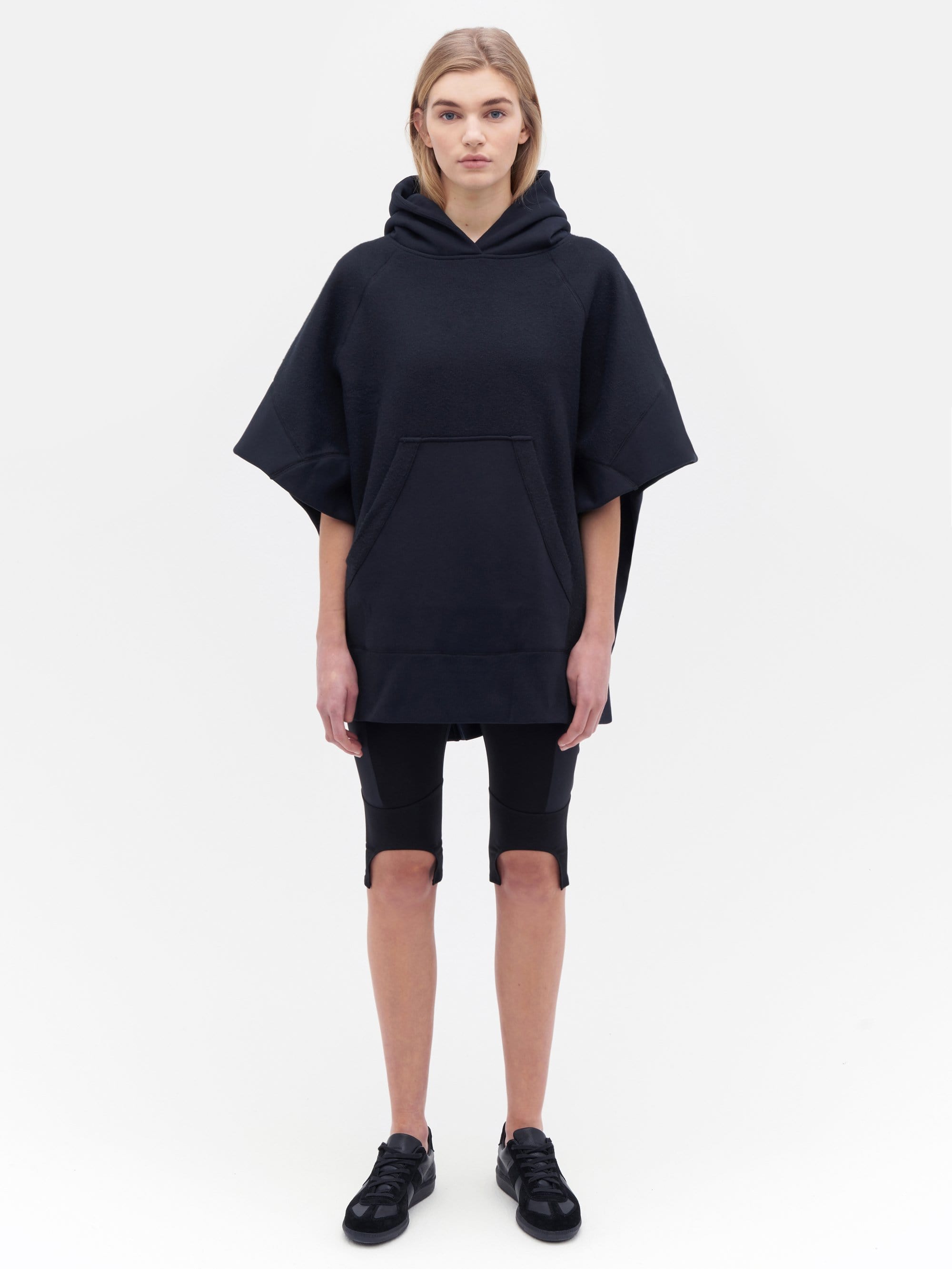 Sweatshirt Poncho Black