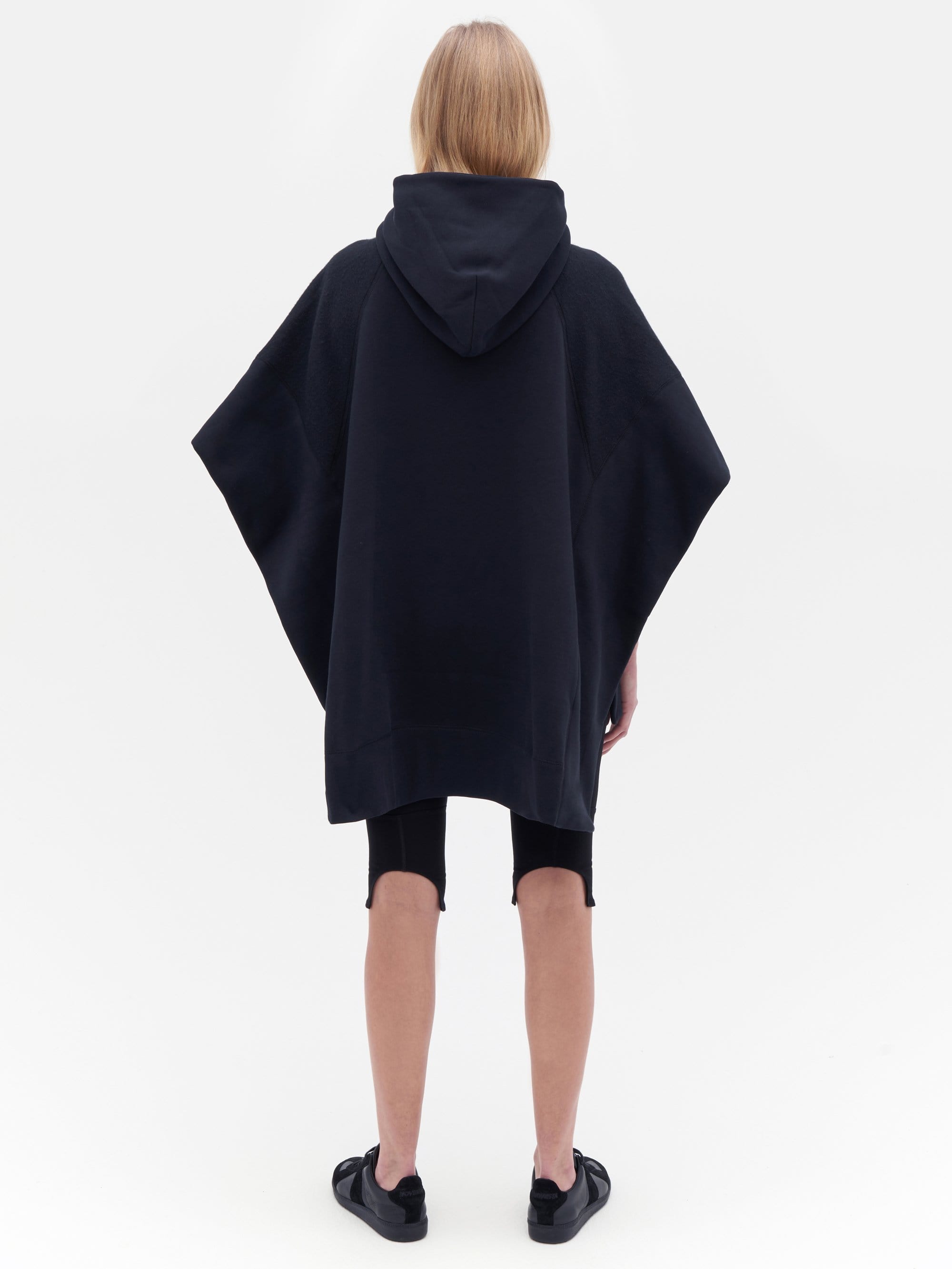 Sweatshirt Poncho Black