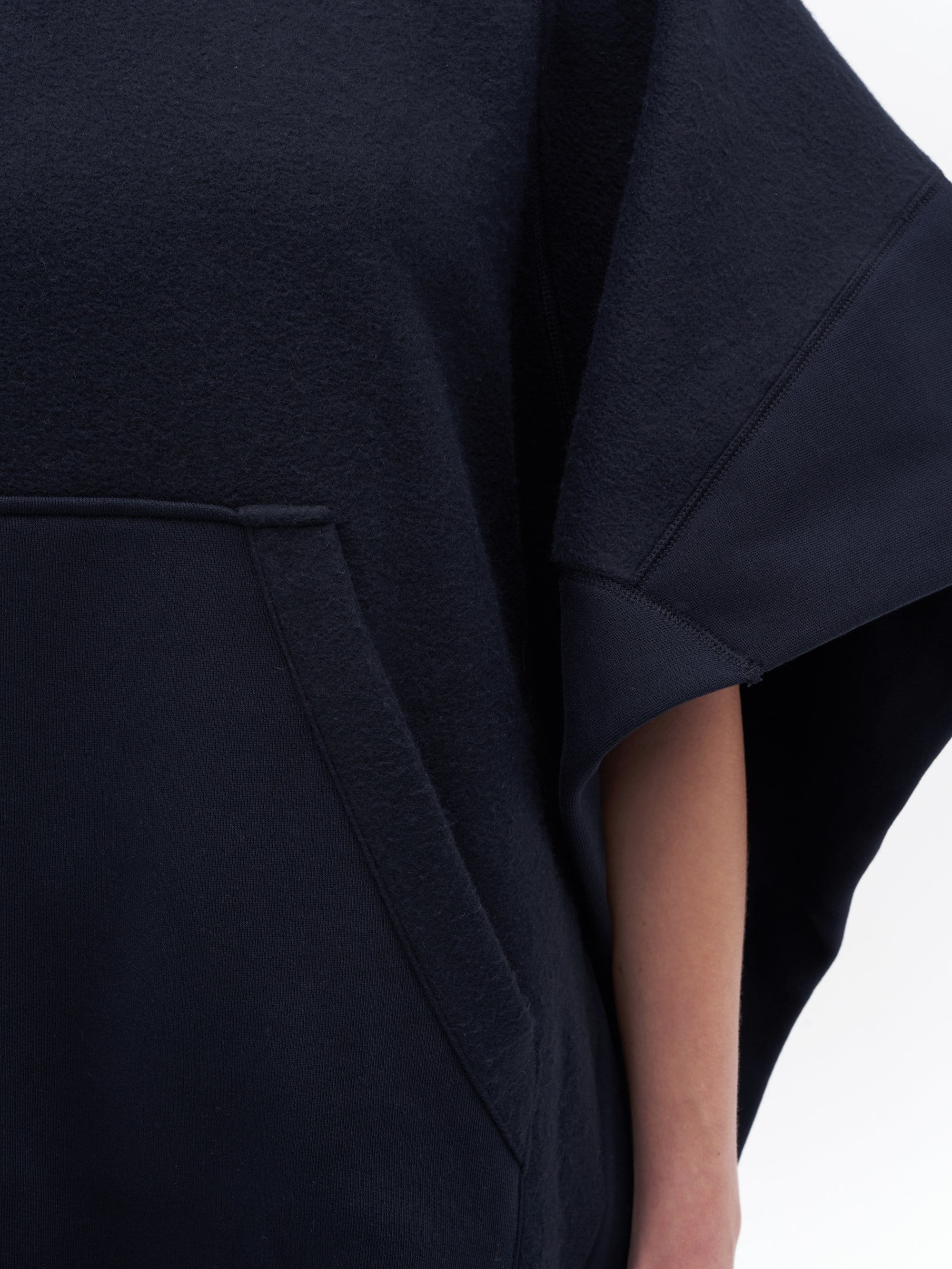 Sweatshirt Poncho Black