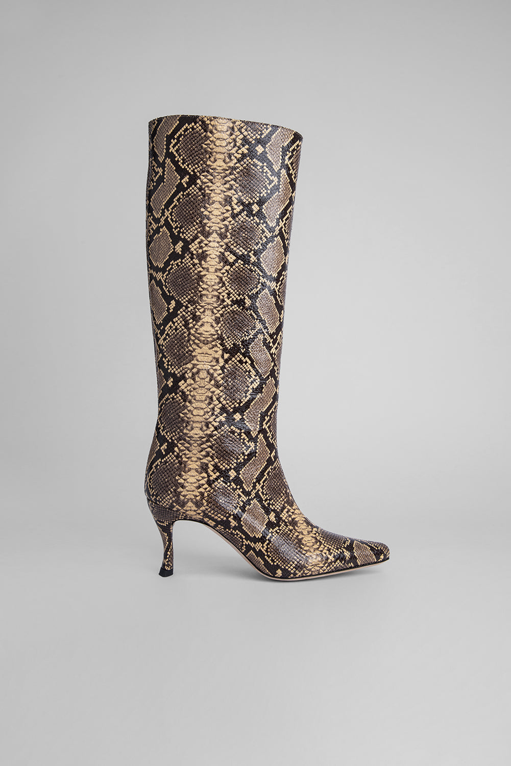 Stevie 42 Mocha Snake Print Leather