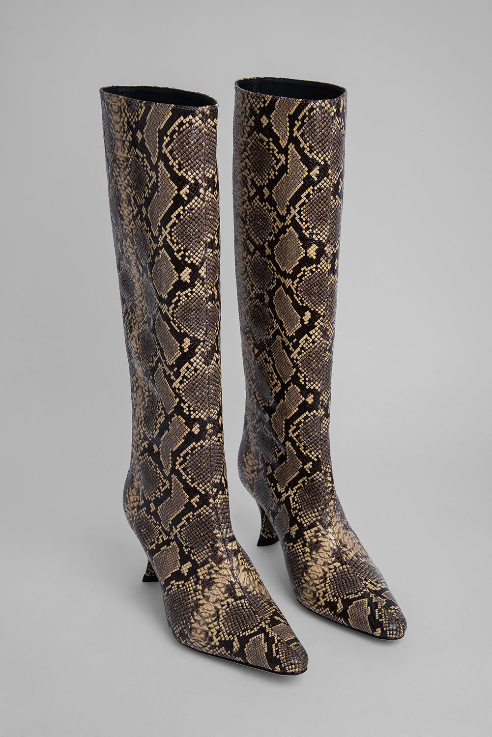 Stevie 42 Mocha Snake Print Leather