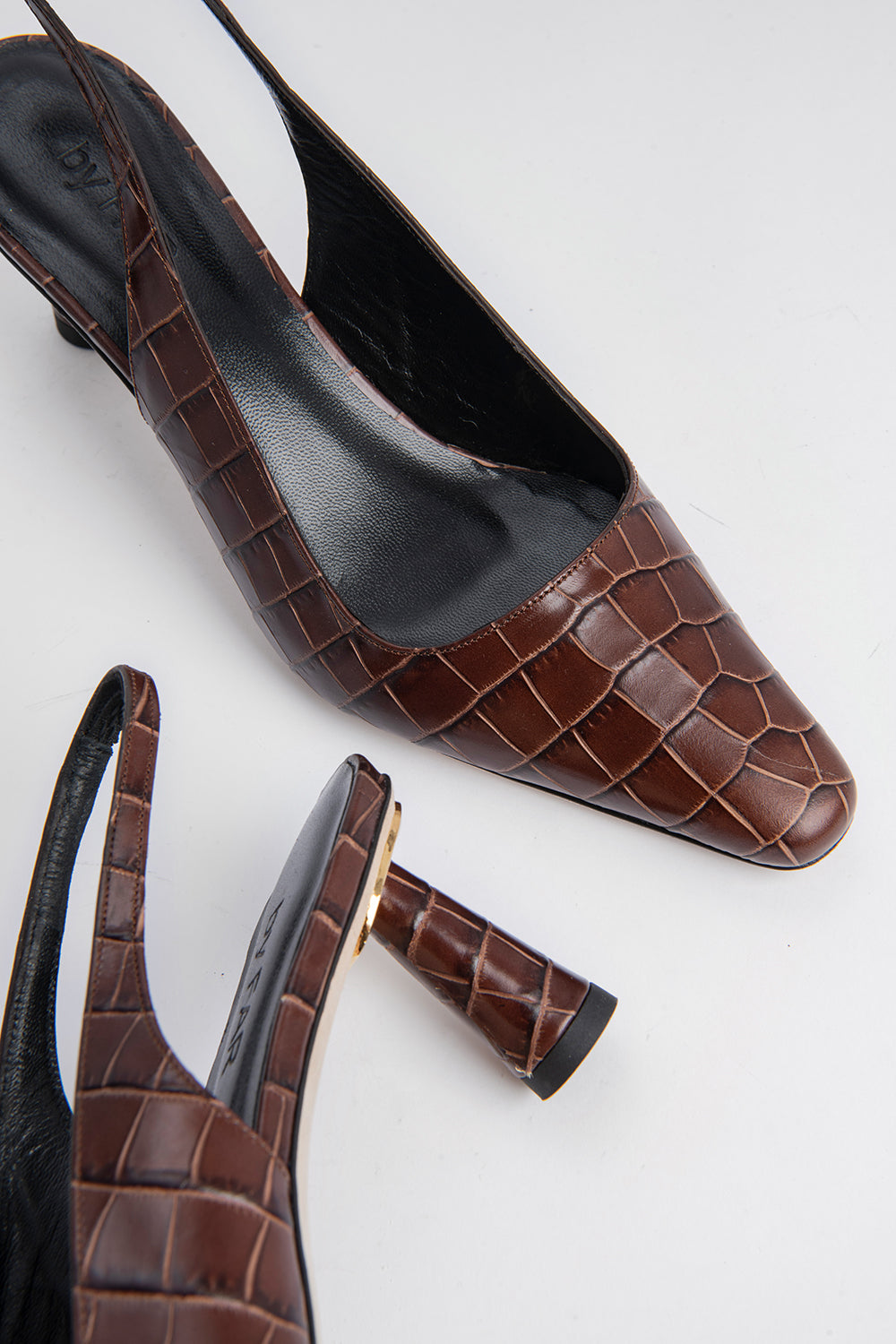 Diana Nutella Croco Embossed Leather